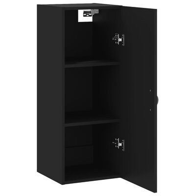 vidaXL Wall Mounted Cabinet Black 34.5x34x90 cm