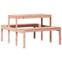 vidaXL Picnic Table 110x134x75 cm Solid Wood Douglas