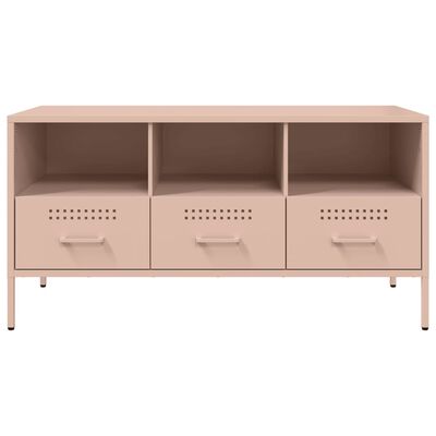 vidaXL TV Cabinet Pink 100.5x39x50.5 cm Steel