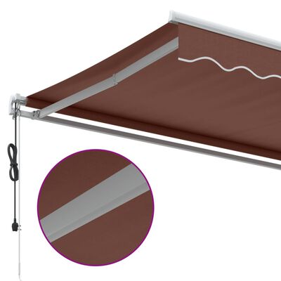 vidaXL Automatic Retractable Awning Brown 400x300 cm