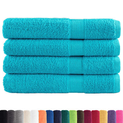 vidaXL Premium Sauna Towels SOLUND 4 pcs Turquoise 80x200 cm 600 gsm