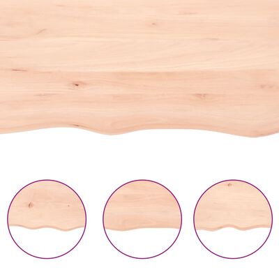 vidaXL Bathroom Countertop 140x30x(2-6) cm Untreated Solid Wood