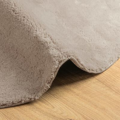 vidaXL Rug HUARTE Short Pile Soft and Washable Sand Ø 100 cm