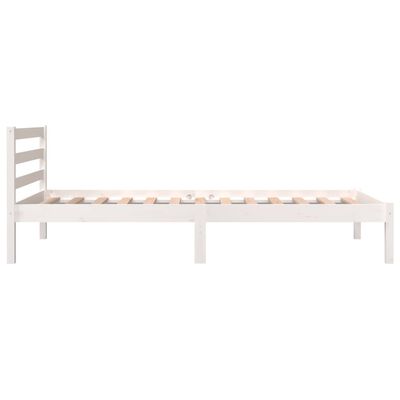 vidaXL Bed Frame without Mattress 90x190 cm Single White Single