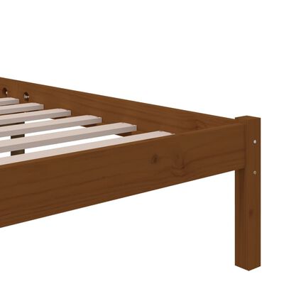 vidaXL Bed Frame without Mattress Honey Brown Solid Wood 150x200 cm King Size