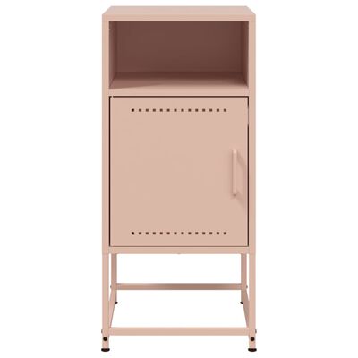 vidaXL Bedside Cabinet Pink 36x39x78 cm Steel