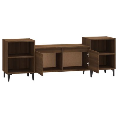 vidaXL TV Cabinet Brown Oak 160x35x55 cm Engineered Wood