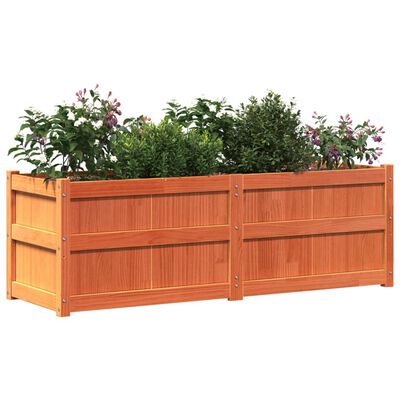 vidaXL Garden Planter Wax Brown 150x50x50 cm Solid Wood Pine