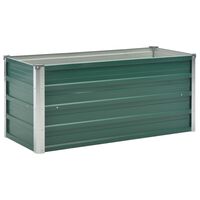 vidaXL Garden Raised Bed Galvanised Steel 100x40x45 cm Green