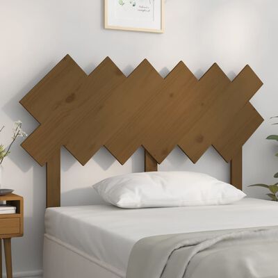 vidaXL Bed Headboard Honey Brown 122.5x3x80.5 cm Solid Wood Pine