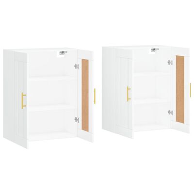 vidaXL Wall Mounted Cabinets 2 pcs White Engineered Wood