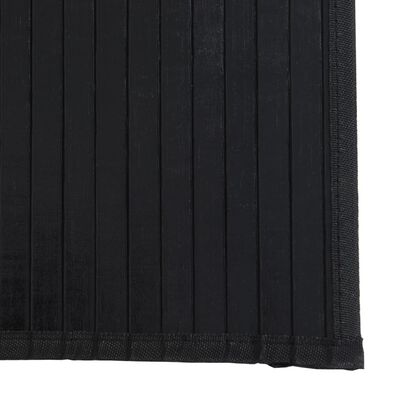 vidaXL Rug Rectangular Black70x400 cm Bamboo