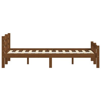 vidaXL Bed Frame without Mattress Honey Brown Solid Pinewood 160x200 cm