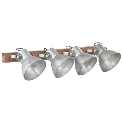 vidaXL Industrial Wall Lamp Silver 90x25 cm E27