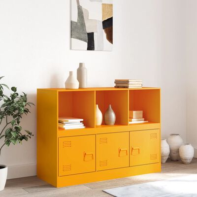 vidaXL Sideboard Mustard Yellow 99x39x73 cm Steel