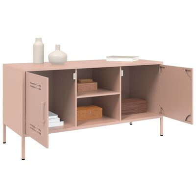 vidaXL TV Cabinet Pink 100.5x39x50.5 cm Steel