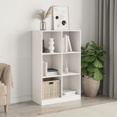 vidaXL Bookcase White 70x33x110 cm Solid Wood Pine