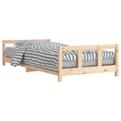 vidaXL Kids Bed Frame 90x200 cm Solid Wood Pine