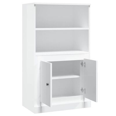 vidaXL Highboard High Gloss White 60x35.5x103.5 cm Engineered Wood