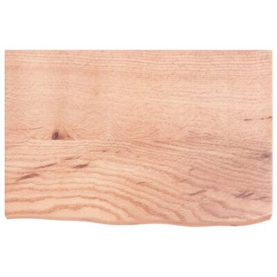 vidaXL Bathroom Countertop Light Brown 60x40x(2-4) cm Treated Solid Wood
