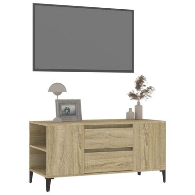 vidaXL TV Cabinet Sonoma Oak 102x44.5x50 cm Engineered Wood