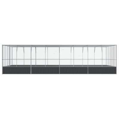 vidaXL Aviary with Extension Silver 832x414x212 cm Steel