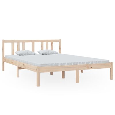 vidaXL Bed Frame without Mattress Solid Wood 140x200 cm