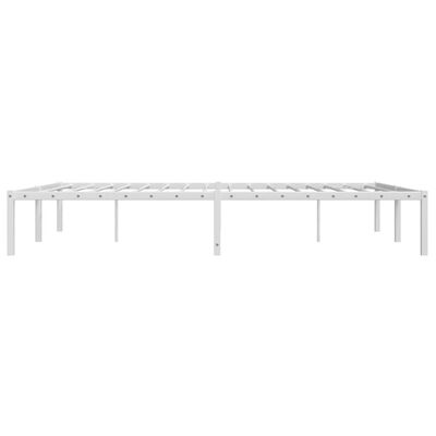 vidaXL Metal Bed Frame without Mattress White 150x200 cm King Size