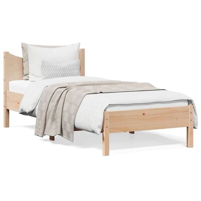 vidaXL Bed Frame without Mattress 100x200 cm Solid Wood Pine