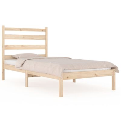 vidaXL Bed Frame without Mattress Solid Wood 90x200 cm (810002+818400)