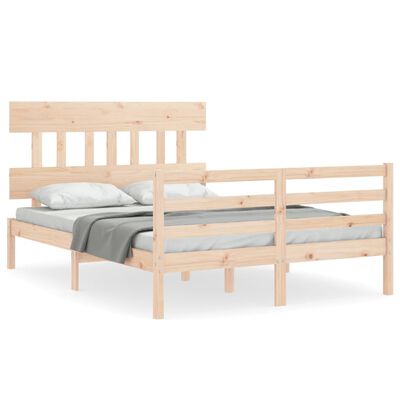 vidaXL Bed Frame without Mattress Double Solid Wood