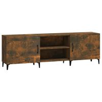 vidaXL TV Cabinet Smoked Oak 150x30x50 cm Engineered Wood