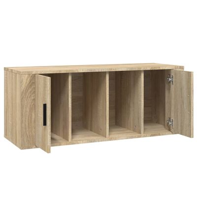 vidaXL TV Cabinet Sonoma Oak 100x35x40 cm Engineered Wood