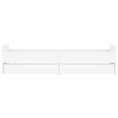 vidaXL Bed Frame without Mattress White 75x190 cm Small Single