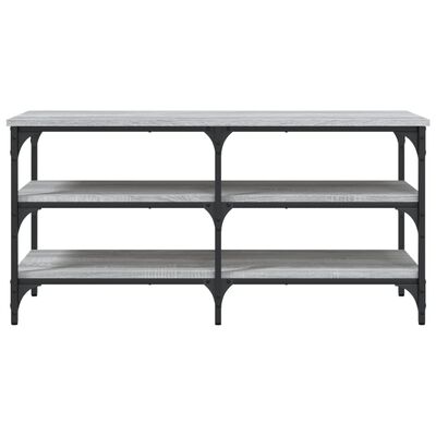 vidaXL Shoe Bench Grey Sonoma 100x38.5x49 cm Engineered Wood