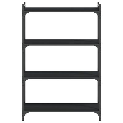 vidaXL Bookcase 4-Tier Black 80x30x120 cm Engineered Wood