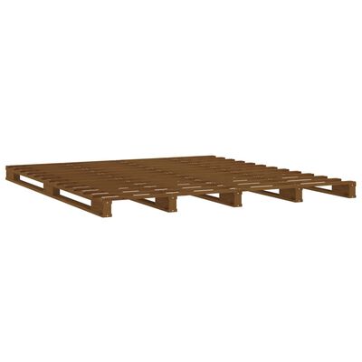 vidaXL Bed Frame without Mattress Honey Brown 150x200 cm King Size Solid Wood Pine