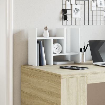 vidaXL Desk Organiser White 34.5x15.5x35.5 cm Engineered wood