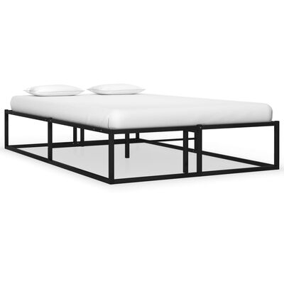 vidaXL Bed Frame without Mattress Black Metal 120x200 cm