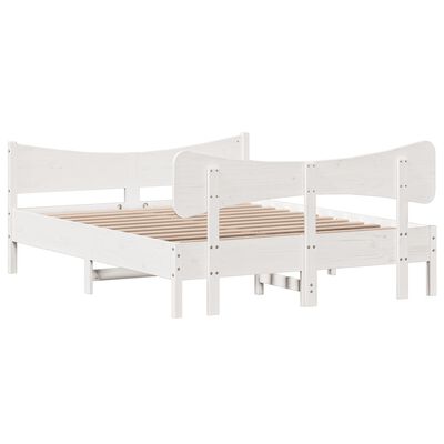 vidaXL Bed Frame without Mattress White 160x200 cm Solid Wood Pine