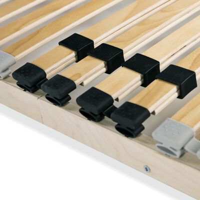 vidaXL Slatted Bed Base without Mattress with 28 Slats 7 Zones 140x200 cm