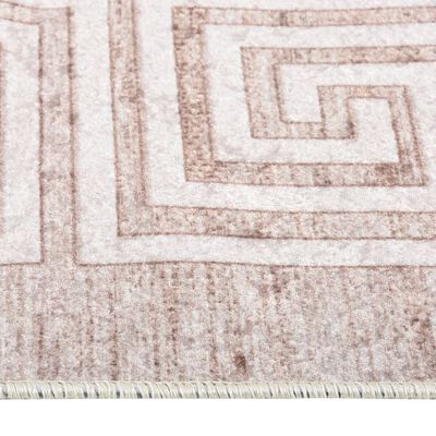 vidaXL Rug Washable 160x230 cm Beige Anti Slip