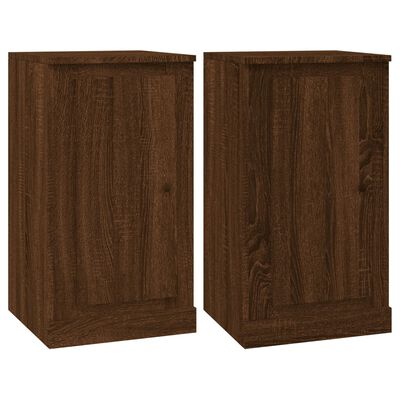 vidaXL Sideboards 2 pcs Brown Oak 37.5x35.5x67.5 cm Engineered Wood