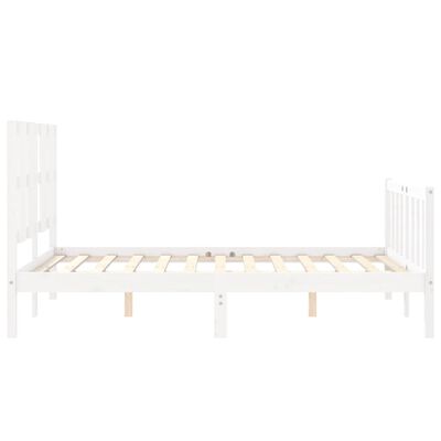 vidaXL Bed Frame without Mattress White 120x200 cm Solid Wood Pine