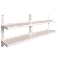 vidaXL 2-Tier Floating Wall Shelves 2 pcs Stainless Steel 200x30 cm