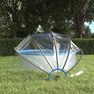 vidaXL Pool Dome Round 376x188 cm PVC