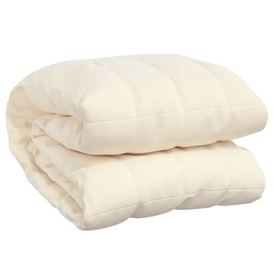 vidaXL Weighted Blanket Light Cream 235x290 cm 15 kg Fabric