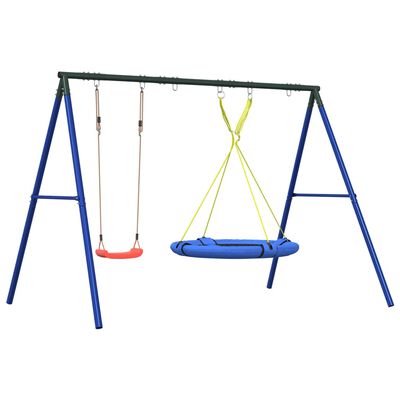 vidaXL Outdoor Swing Set with Swing and Saucer Swing