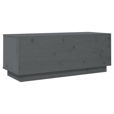 vidaXL TV Cabinet Grey 90x35x35 cm Solid Wood Pine