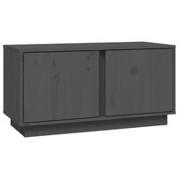 vidaXL TV Cabinet Grey 80x35x40.5 cm Solid Wood Pine